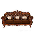 Solid wood cheap royal living room sofa